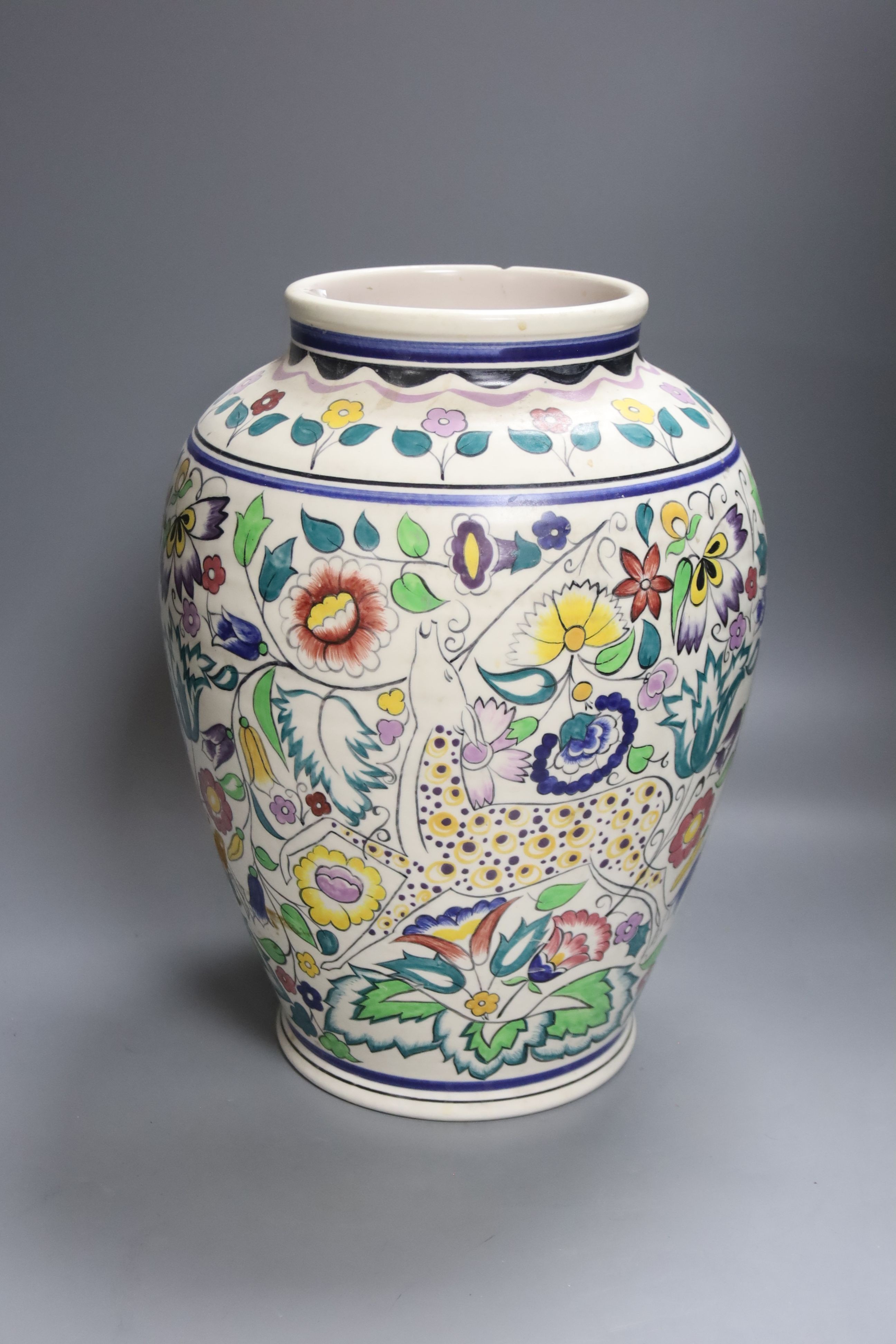 A large Poole pottery vase, height 33cm